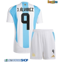 Maglie da calcio Argentina Julian Alvarez #9 Prima Maglia Bambino Copa America 2024 Manica Corta (+ Pantaloni corti)